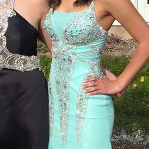 Jovani mint prom dress, size 00 beautiful